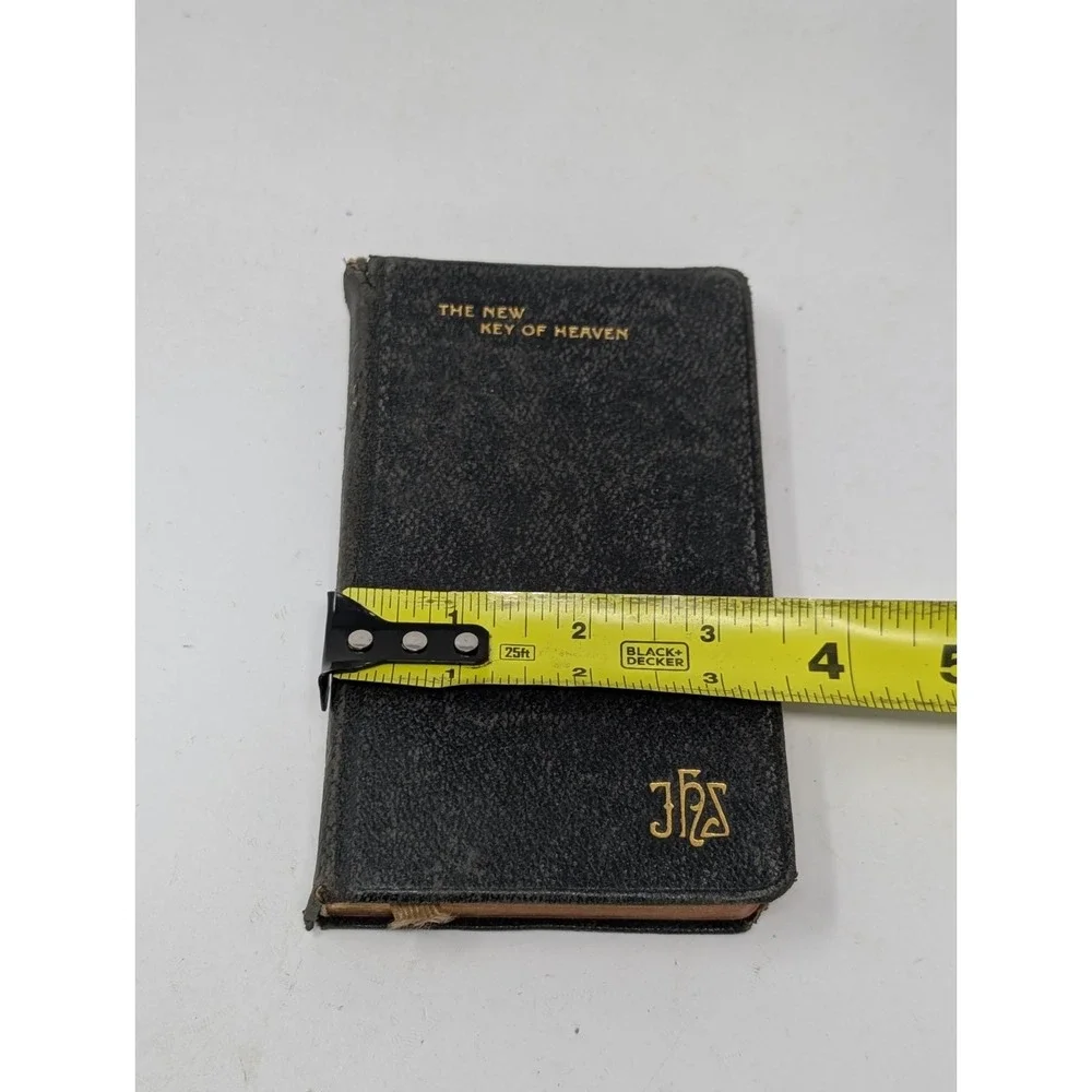 1949 The New Key of Heaven A Complete Prayerbook for Catholics Leather VTG 1940s